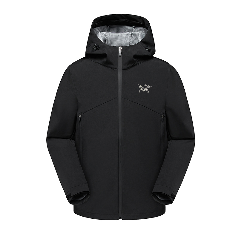 【专柜同款】刺绣鸟家冲锋衣秋季连帽软壳单层户外运动薄款外套夹克