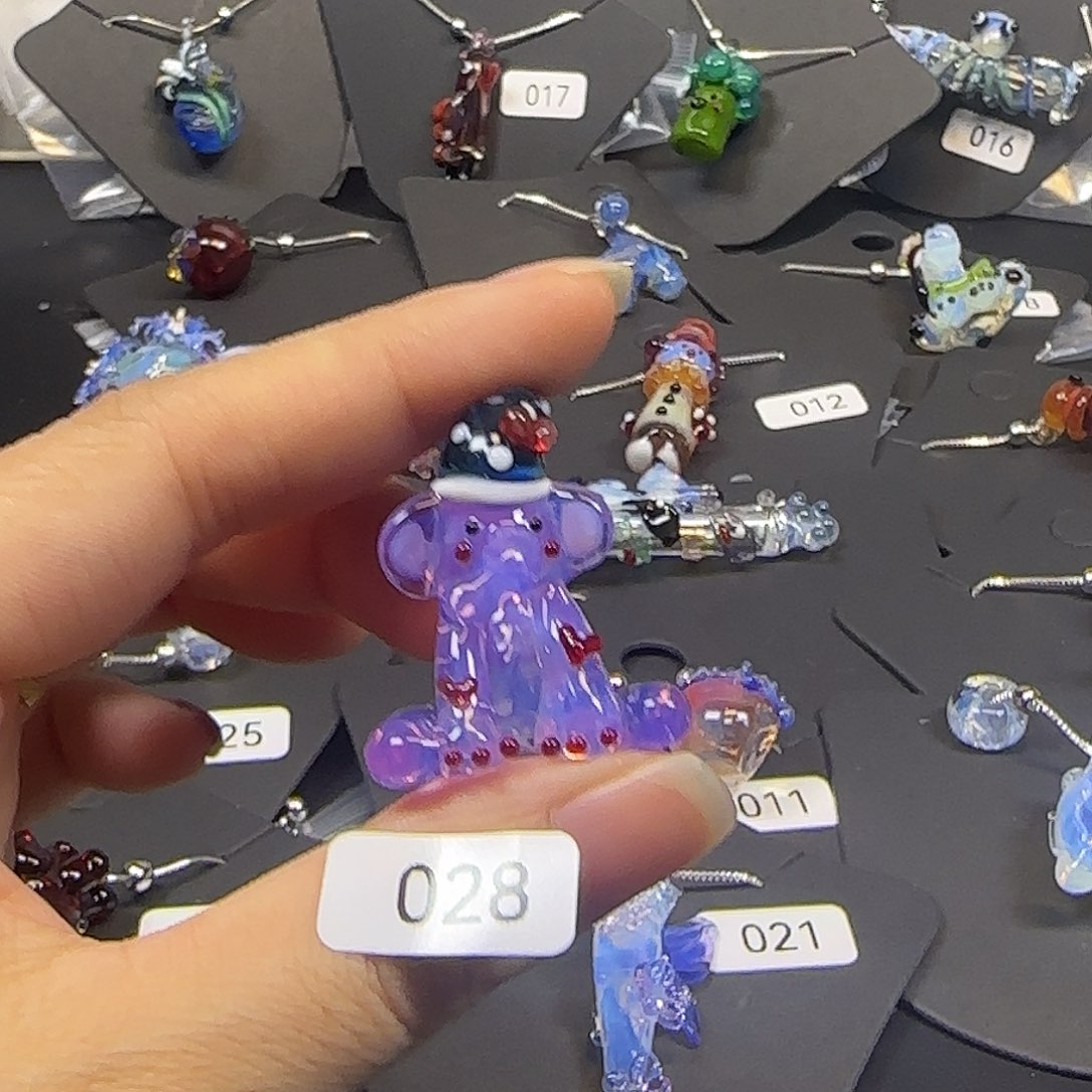 颈饰玻璃空心吊坠非遗灯工