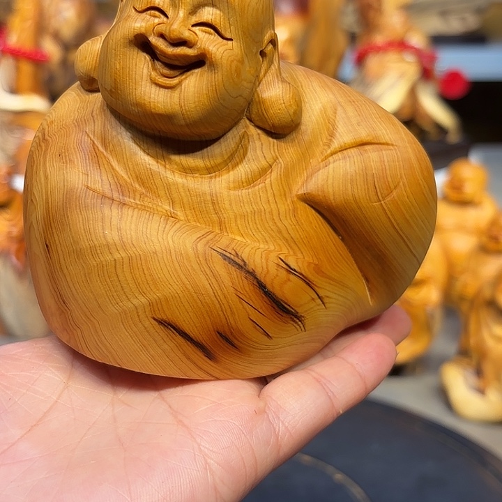 柏木太行崖柏弥勒佛