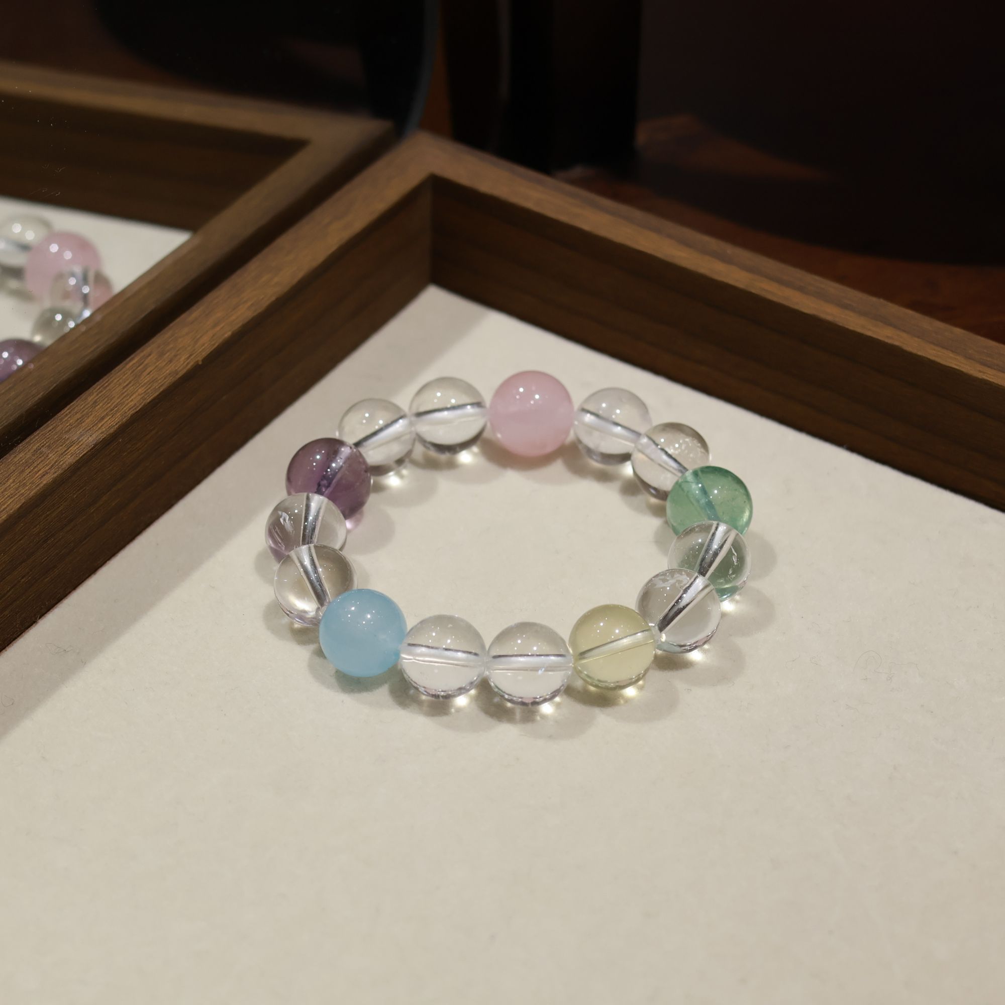 【云间彩】白水晶海蓝宝多宝系列diy设计款