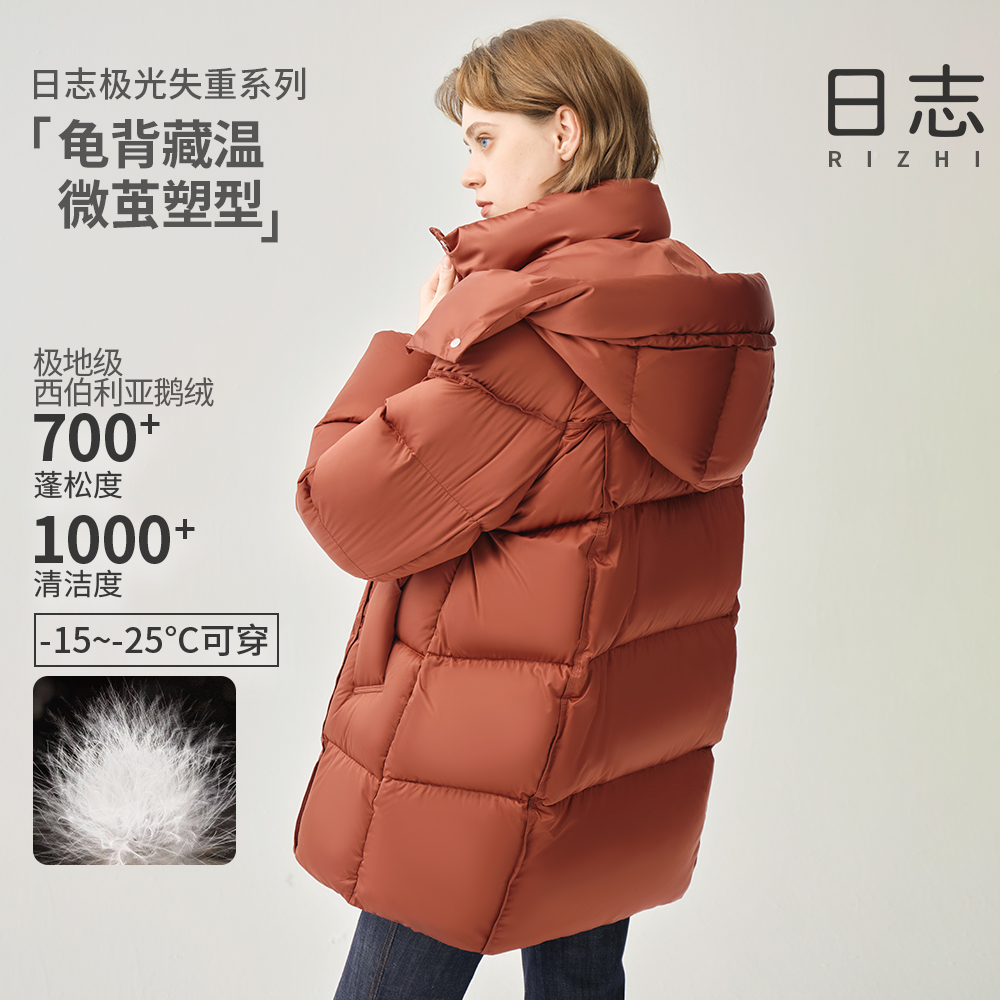 日志【ZG】上新时尚百搭加厚中长款鹅绒服女士羽绒服AD54Y301