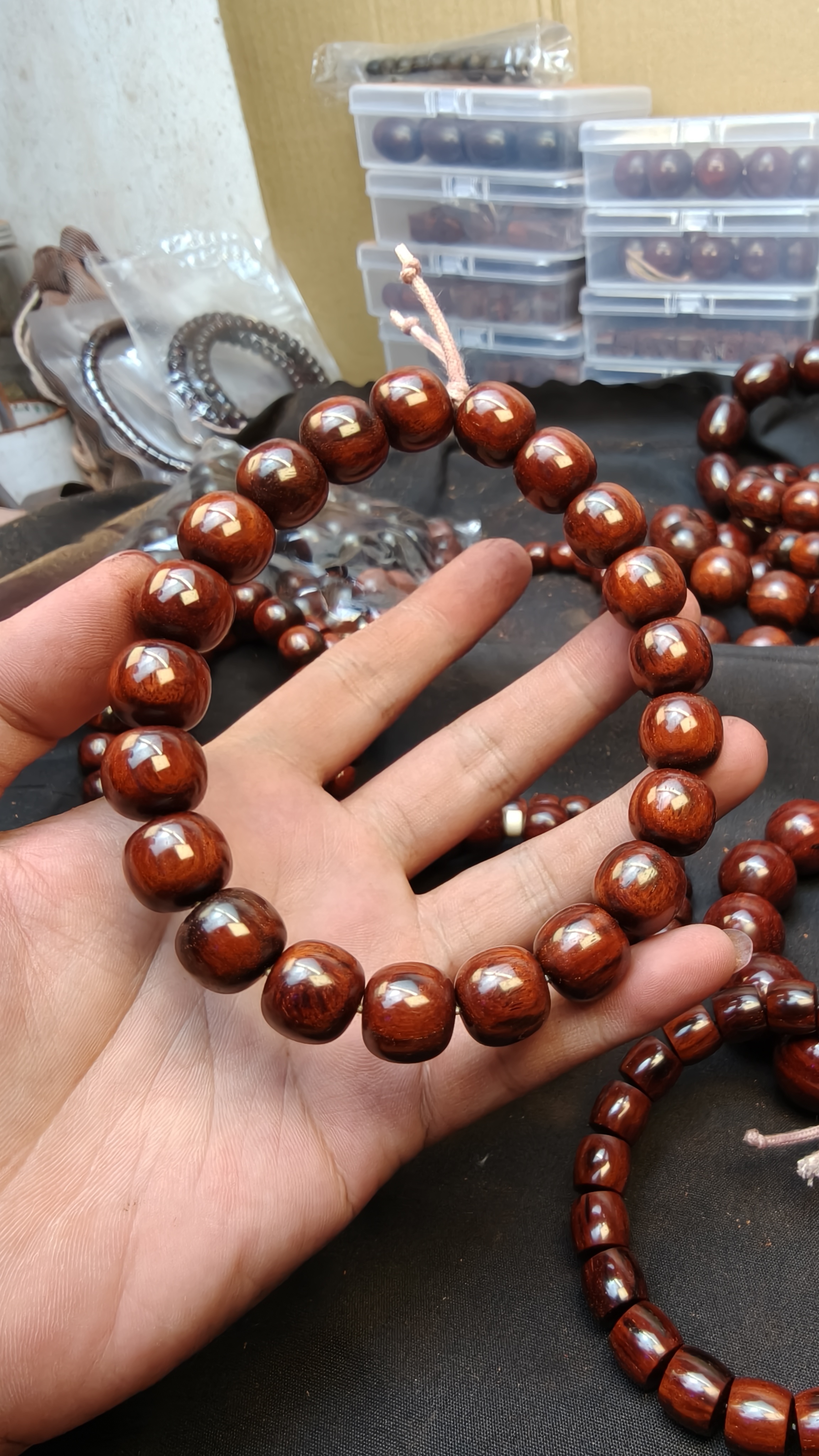 印度小叶紫檀帝王泥13-14 21颗手持