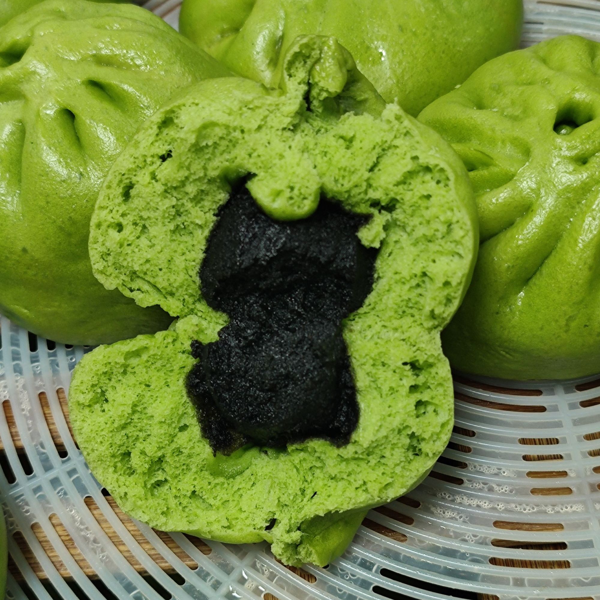 【双拼】斑斓黑豆沙3个＋斑斓叉烧3个480g/盒
