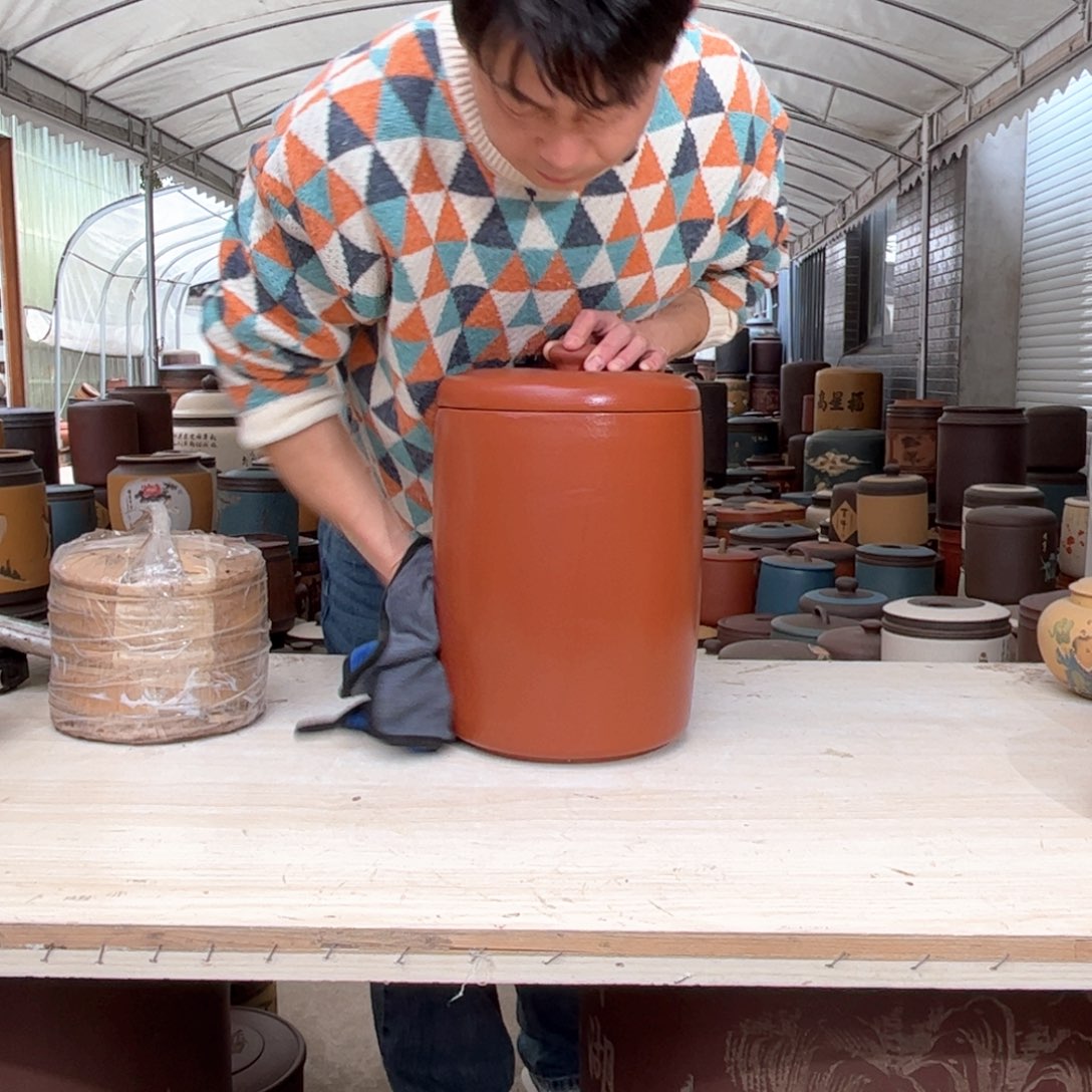 紫砂茶叶罐12 饼茶叶罐