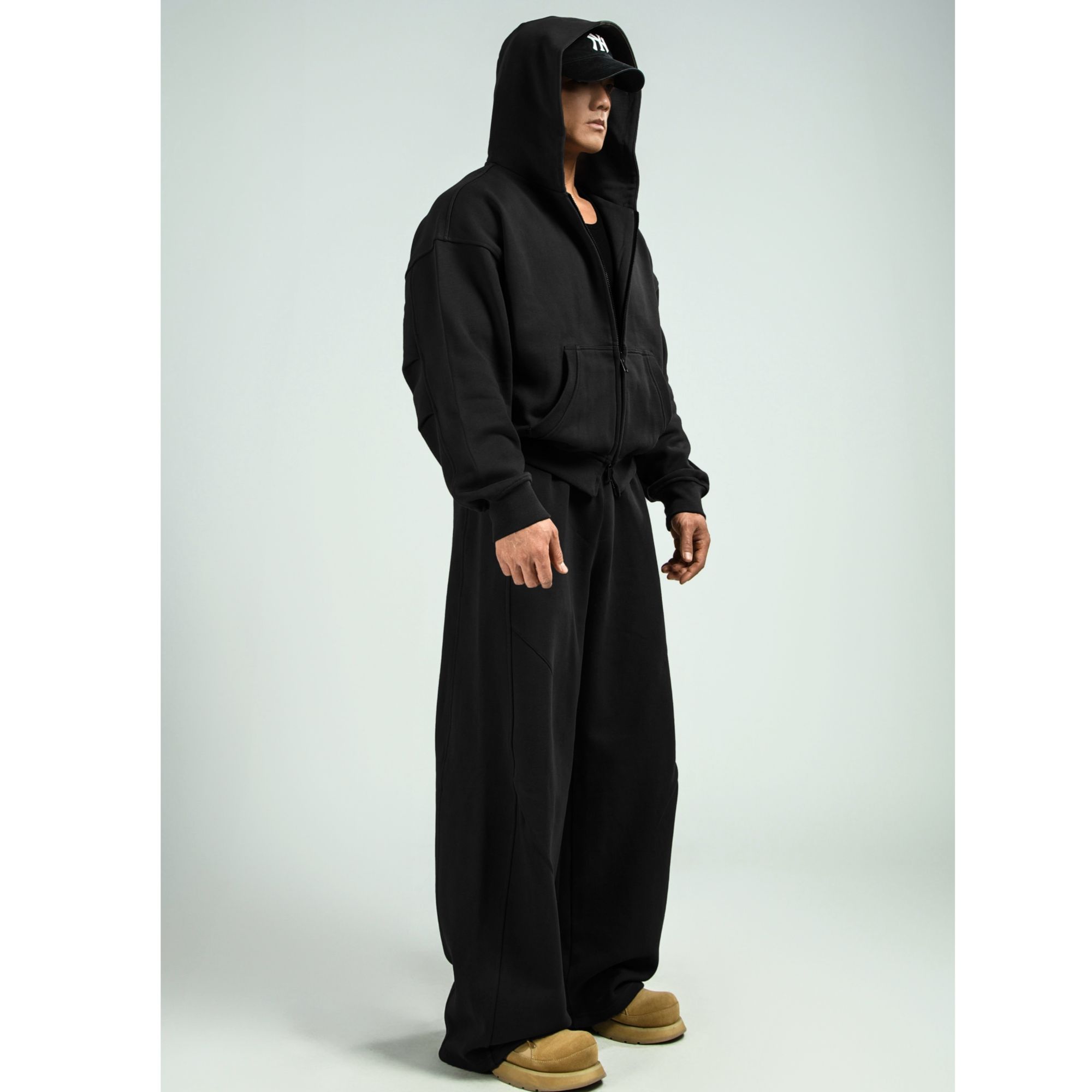 ALLBEFIT【遛狗套装】品质秋冬重磅棉毛圈美式街头休闲卫衣弯刀卫裤