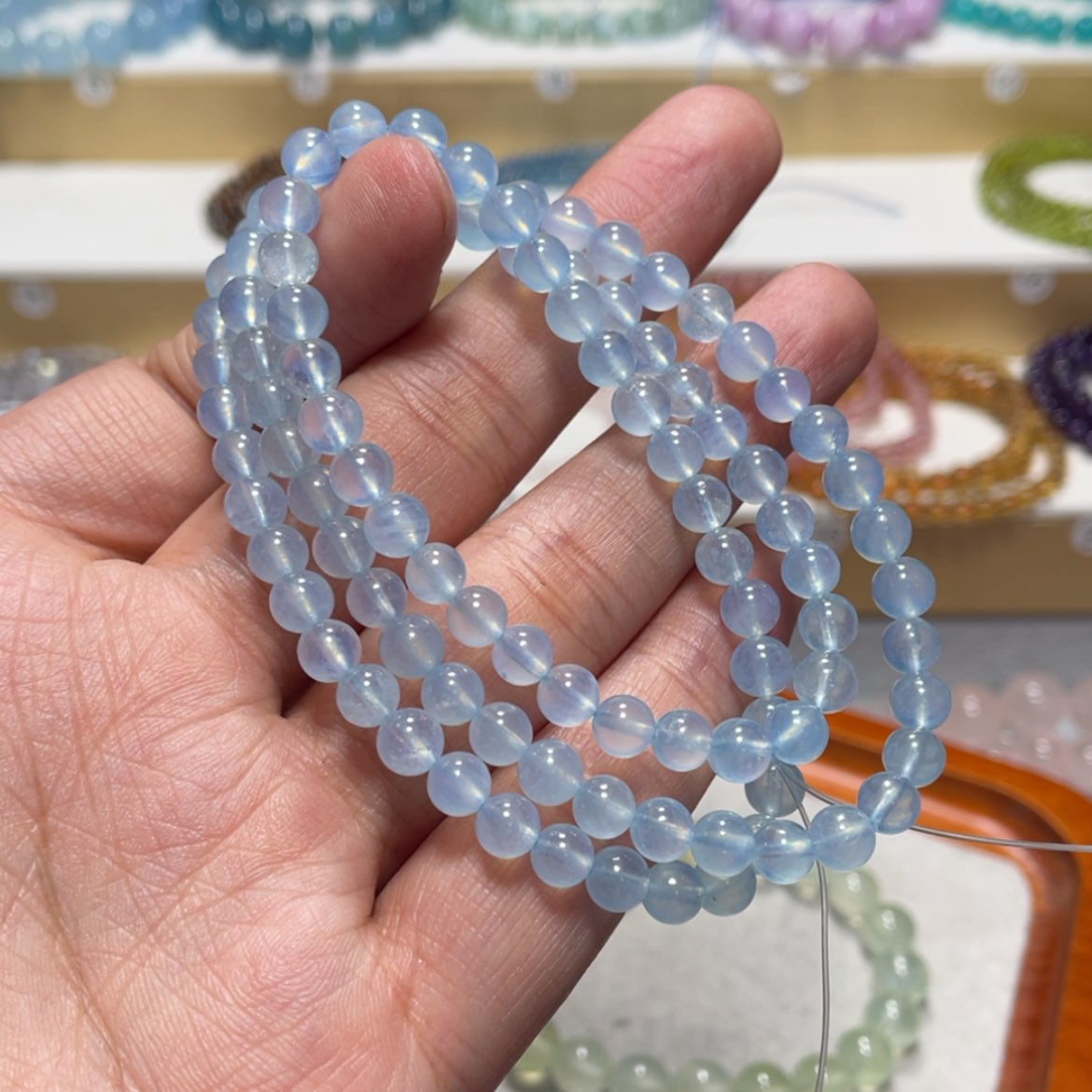 【闪购商品】水晶手链银S800镀金镶嵌萝*