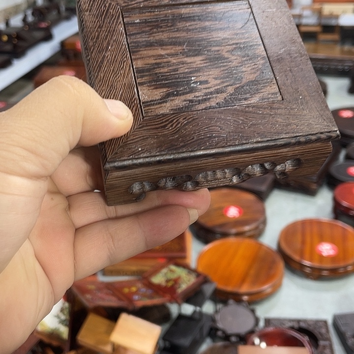 紫砂红木底座工艺品红木底座工艺品10公分