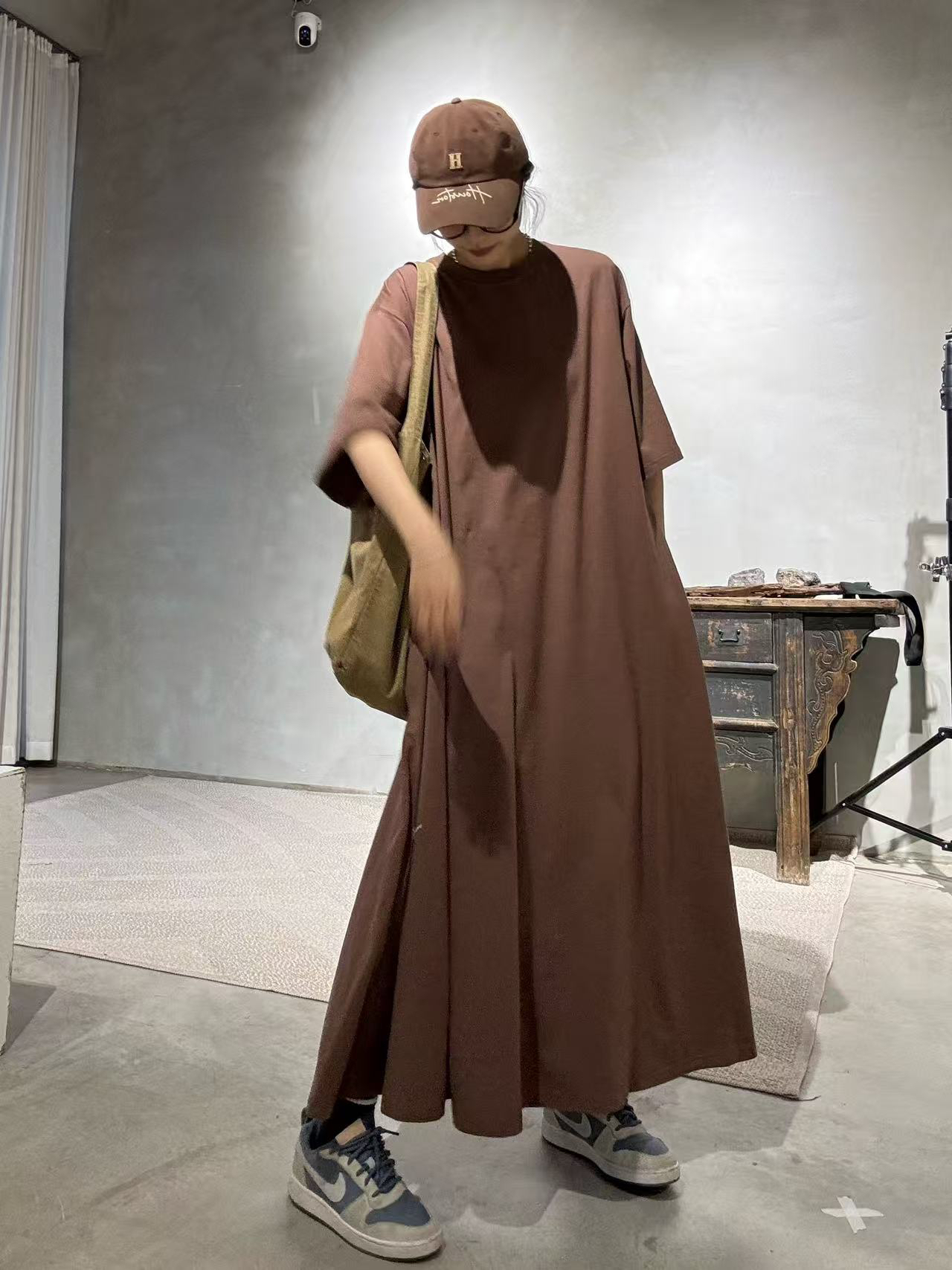 韩国静版宽松大T裙（卫裙）