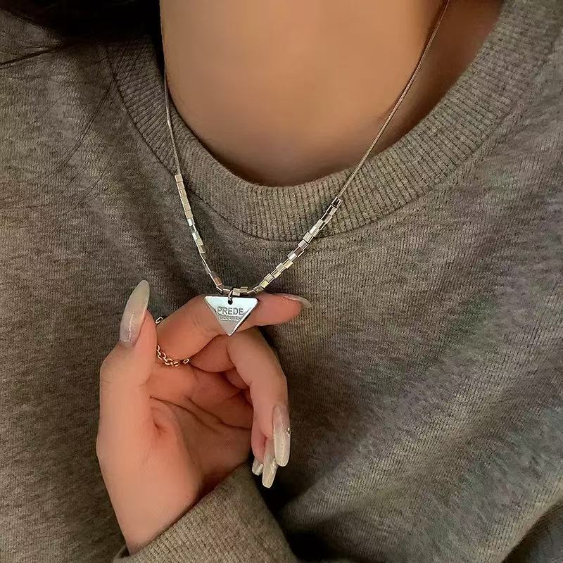 钛钢树脂项链 钛钢项链气质搭配百搭简约个性ins时尚冷淡风