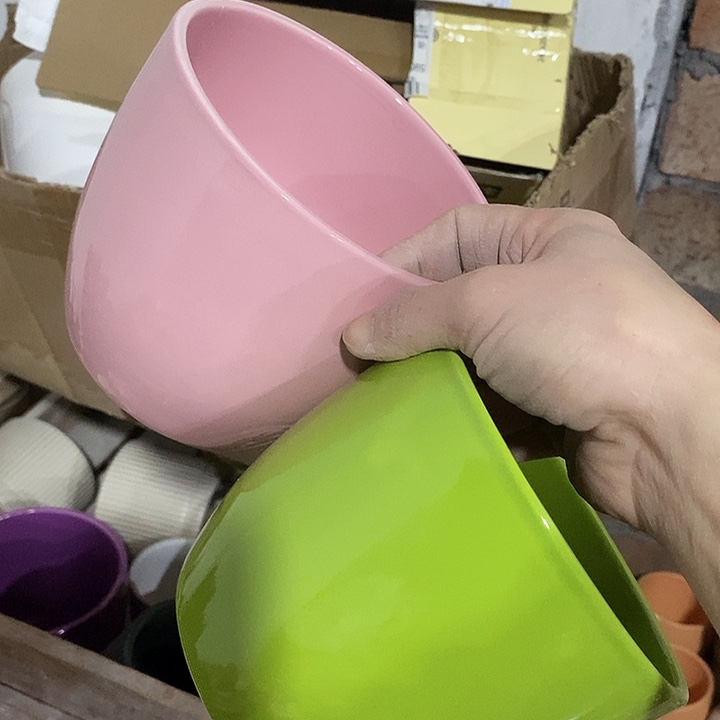 陶盆有孔 瑕疵针孔漏釉介意勿拍外高 11外口13