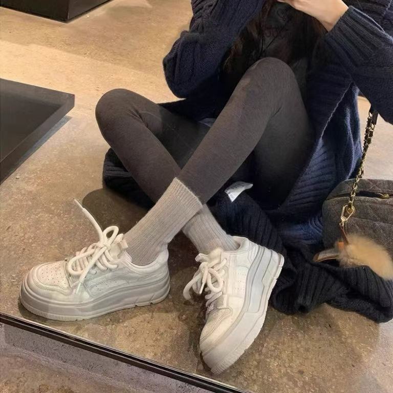 现货C1｜真皮羊垫脏脏擦色休闲女鞋｜半码拍小｜5370