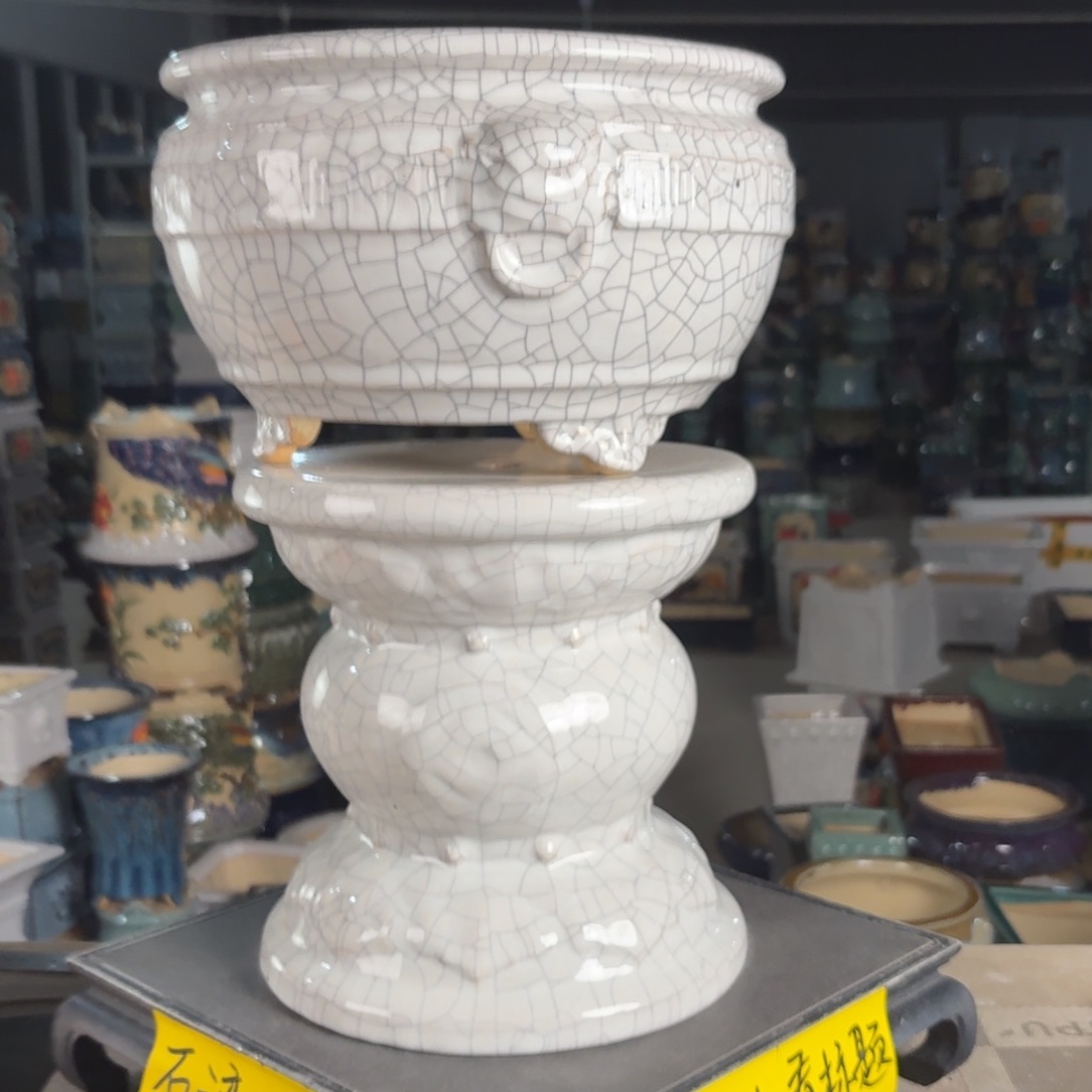 一风堂石湾花盆 内21*13，高41编号363