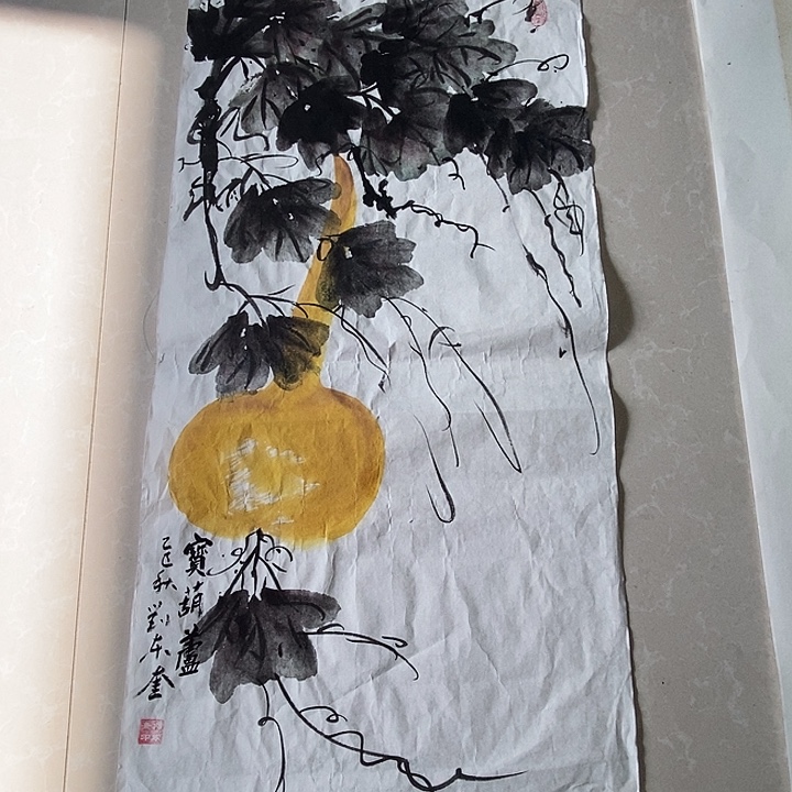 国画四尺四开手绘花鸟