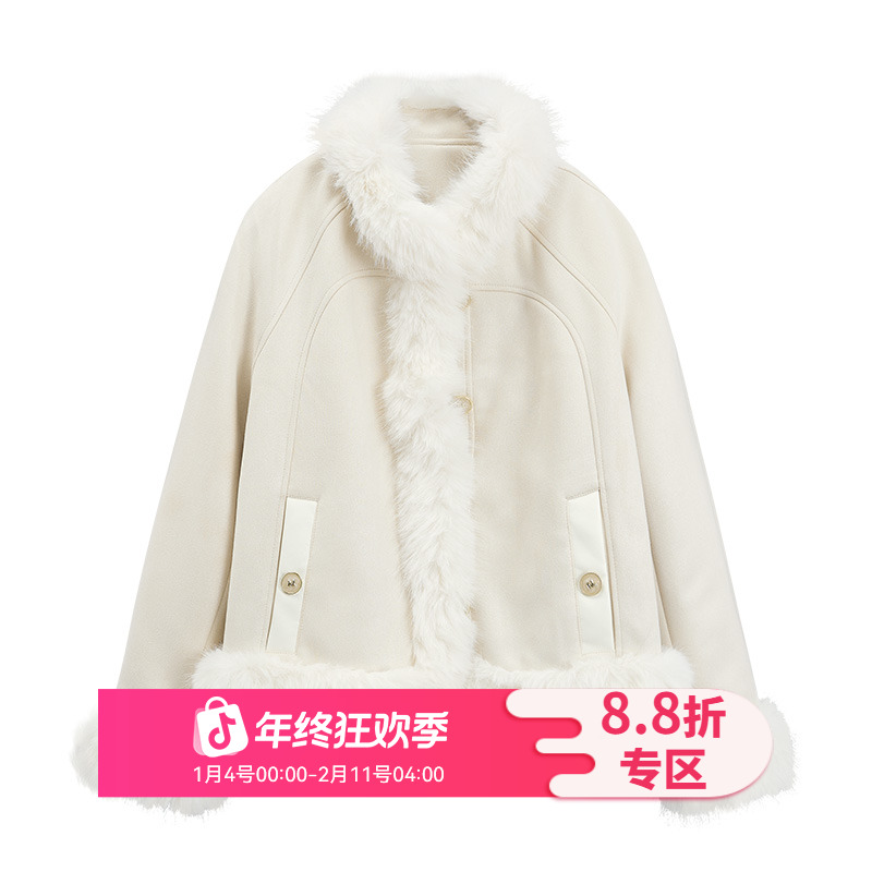 IEF/爱依服2025冬季新款法式精致名媛通勤百搭保暖羽绒磨砂皮外套