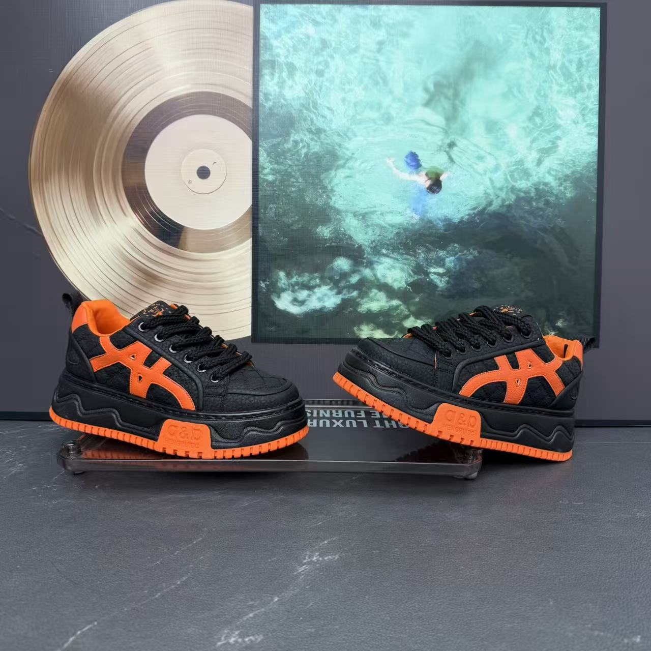 2025年个性拼色百搭舒适休闲增高厚底运动休闲潮鞋男鞋新款板鞋