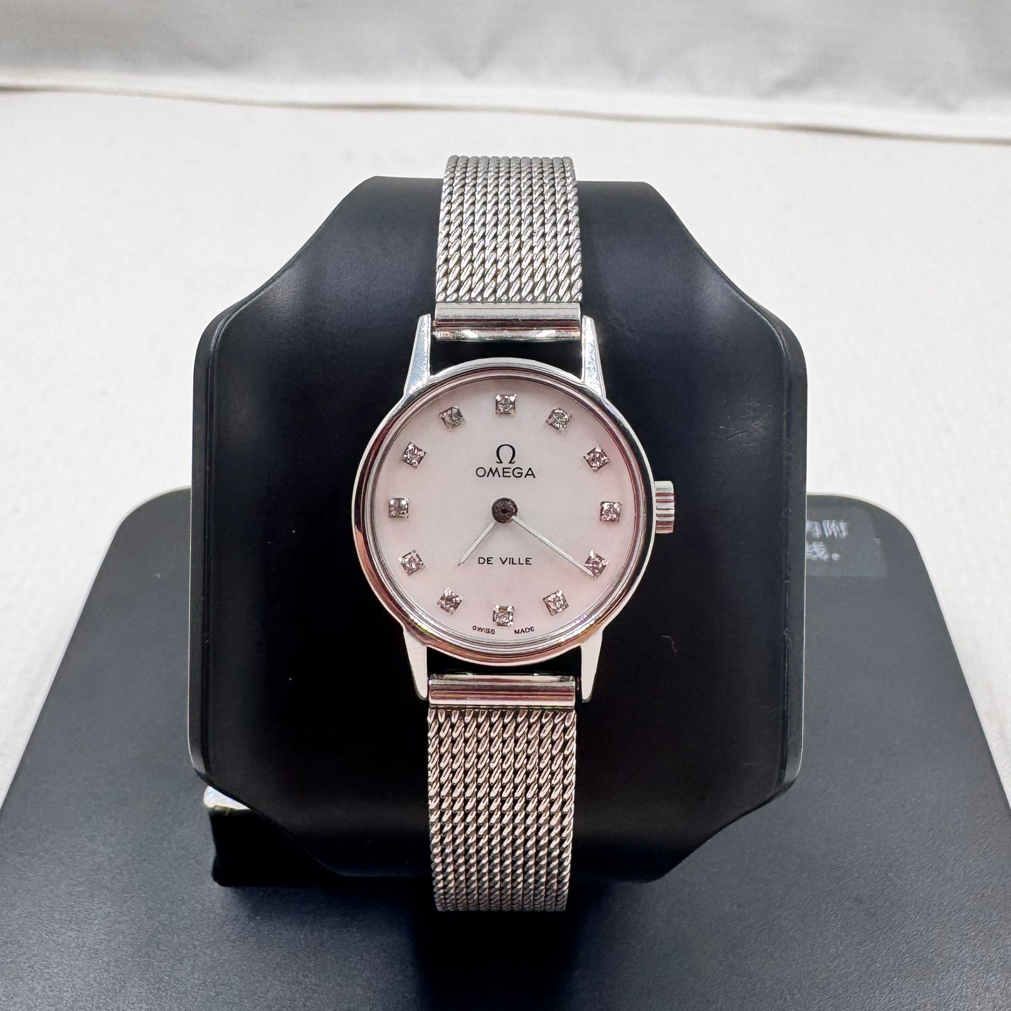 95新 Omega/欧米茄 手动机械表后镶钻盘20腕20带10/256104392