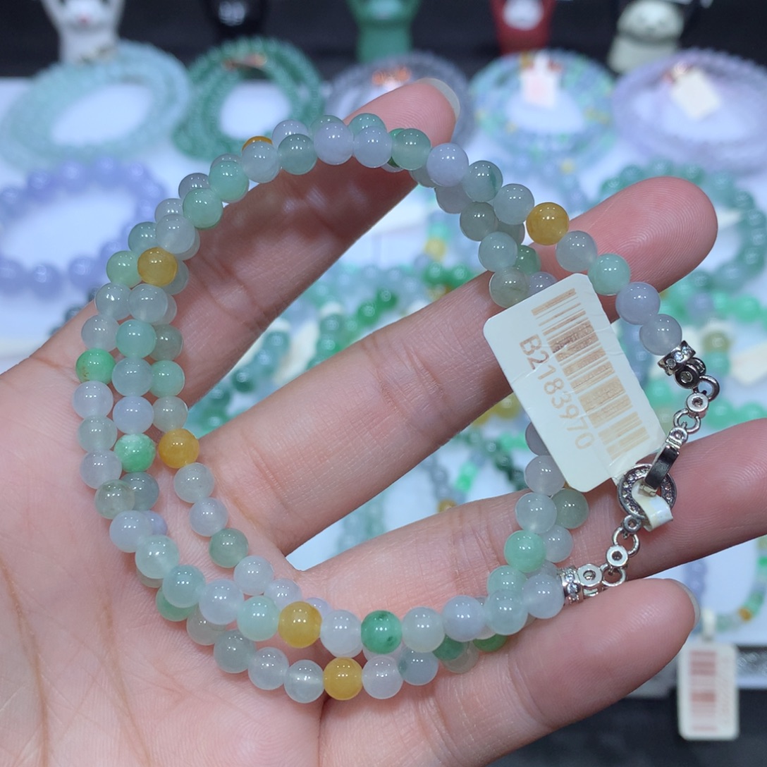 翡翠未镶嵌手串天然