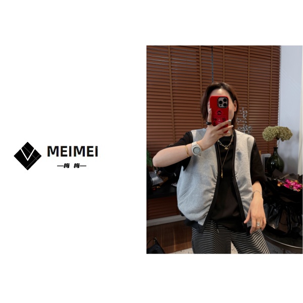 XMM.《两面穿马甲》春季时尚潮流休闲百搭洋气爆款高级感两面穿马甲