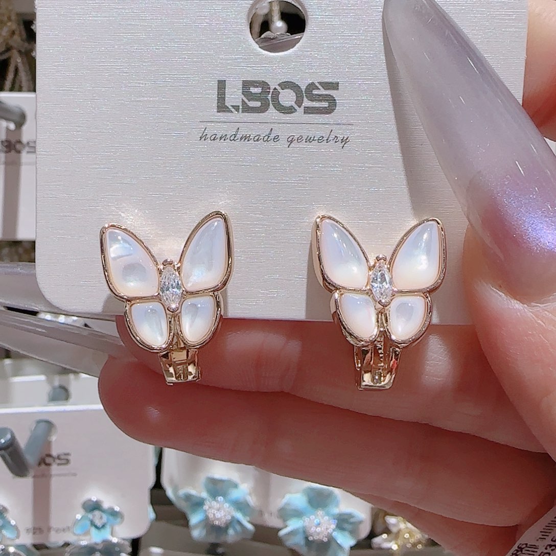 锆石铜合金925银耳环