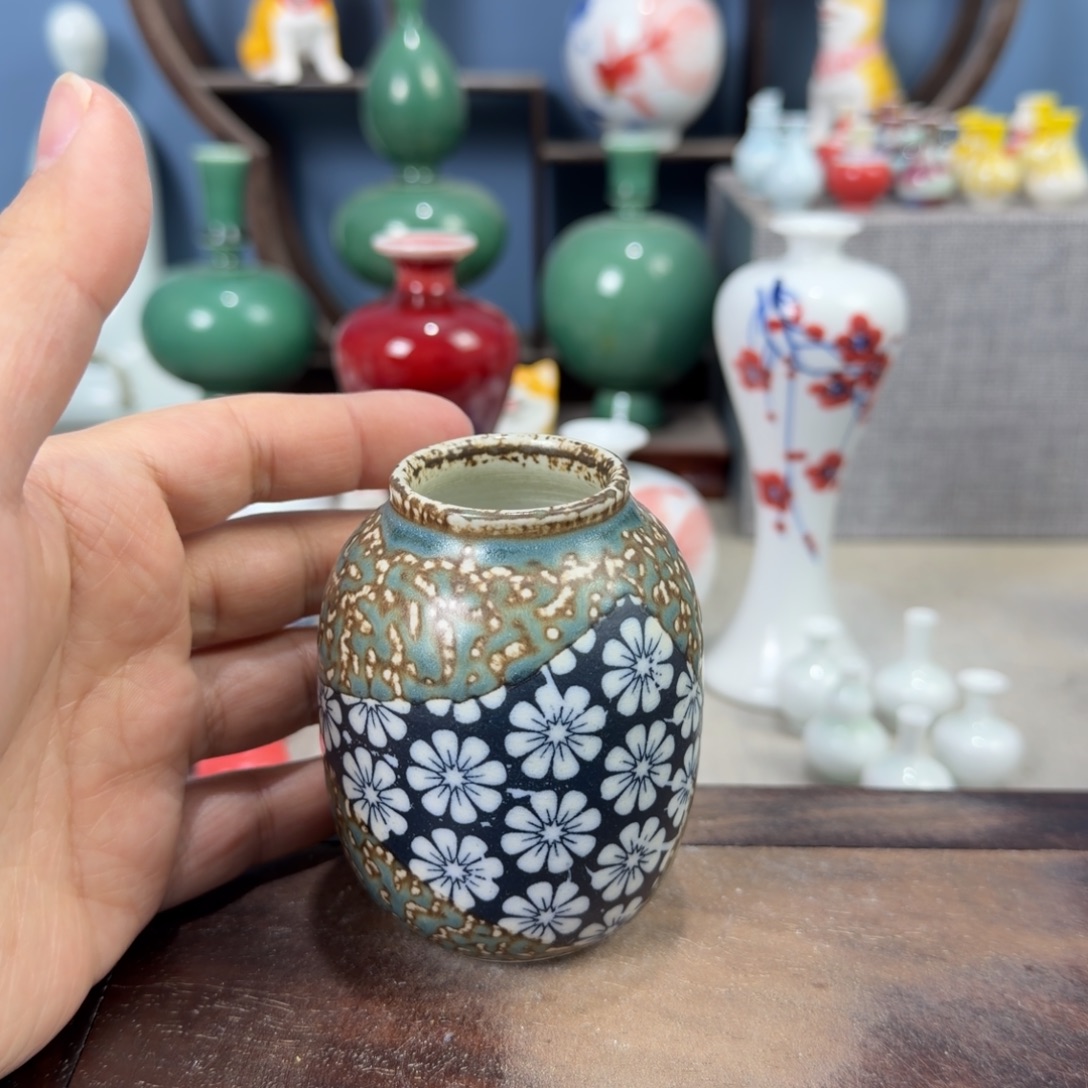 陶瓷手工小花器摆件