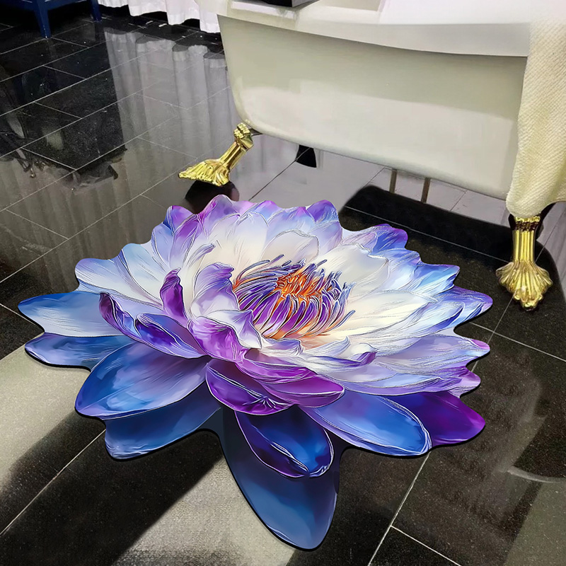 【防滑黑科技】3D立体吸水垫入门花卉地垫浴室垫干垫家用卧室玄关