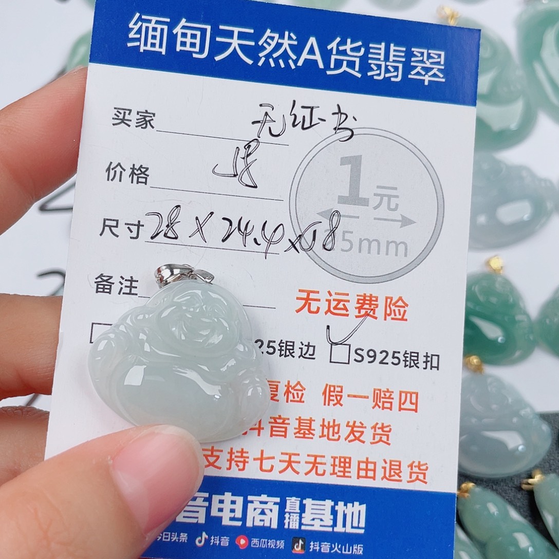 翡翠银S925镶嵌颈饰翡翠