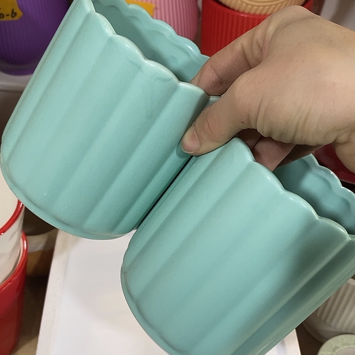 陶瓷花盆有孔 瑕疵介意勿拍