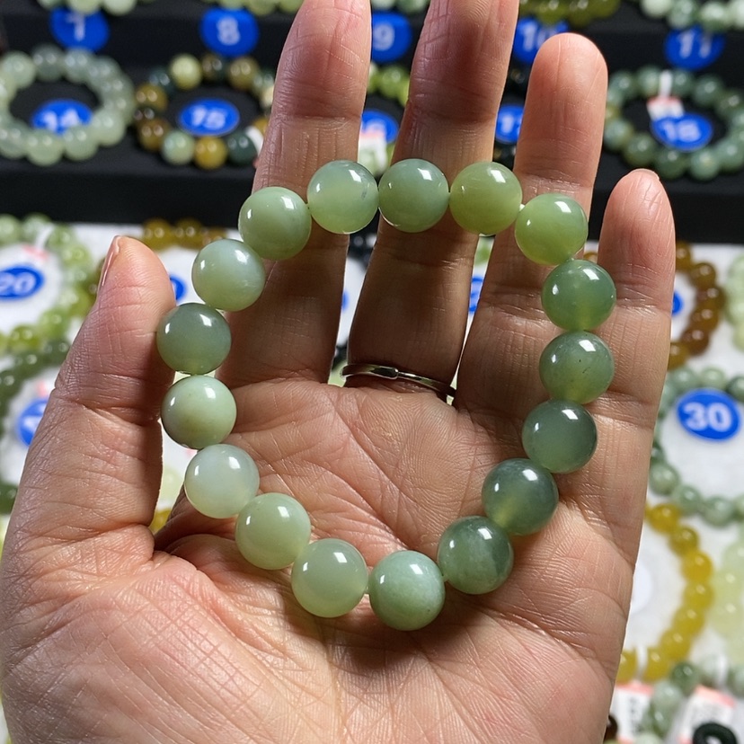 【闪购商品】蛇纹石玉手链未镶嵌