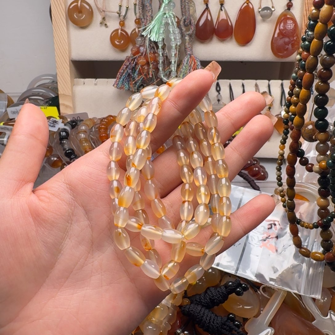 悠***了玛瑙/玉髓合金手链8005