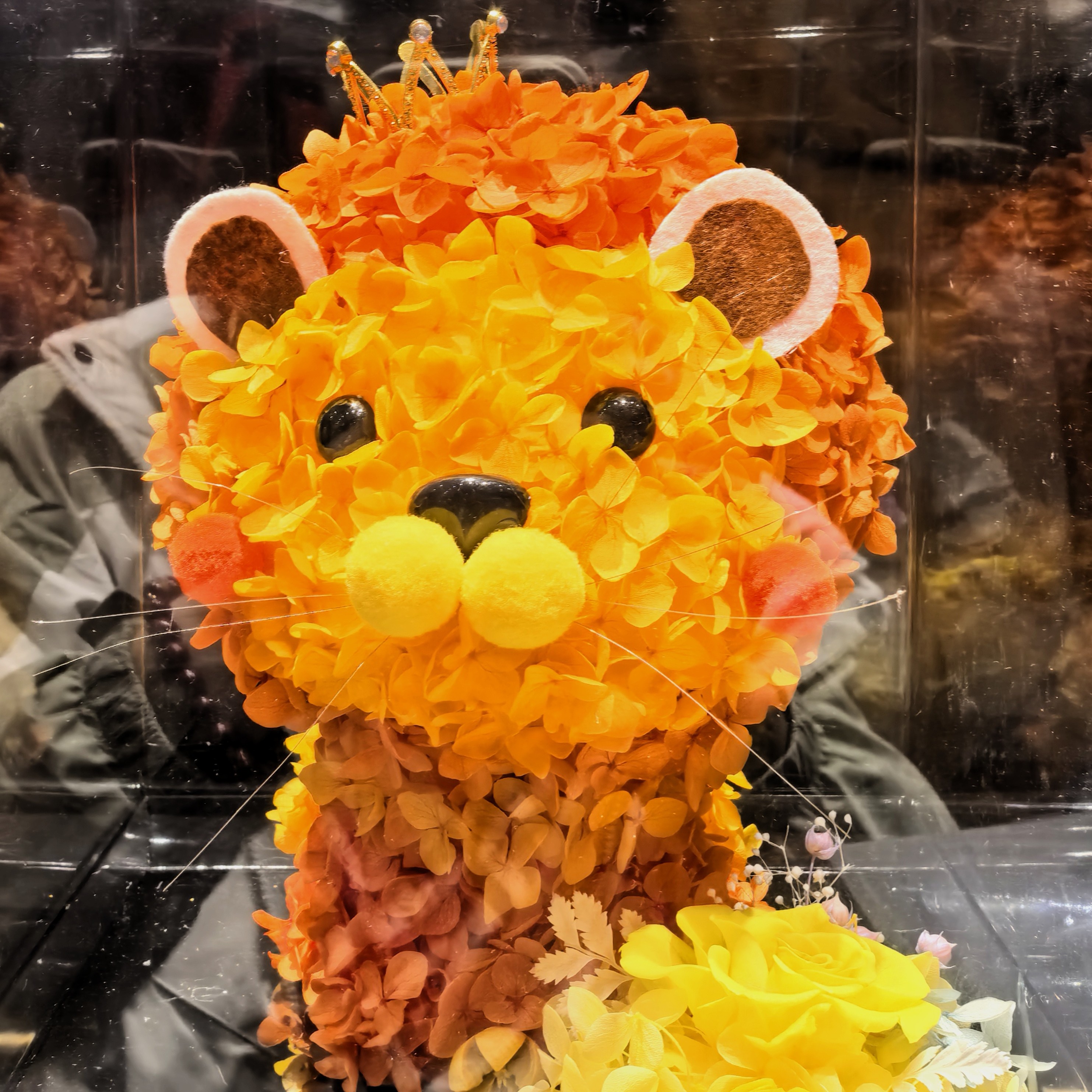 永生花礼盒干花小狮子情人节送女友闺蜜生日礼物