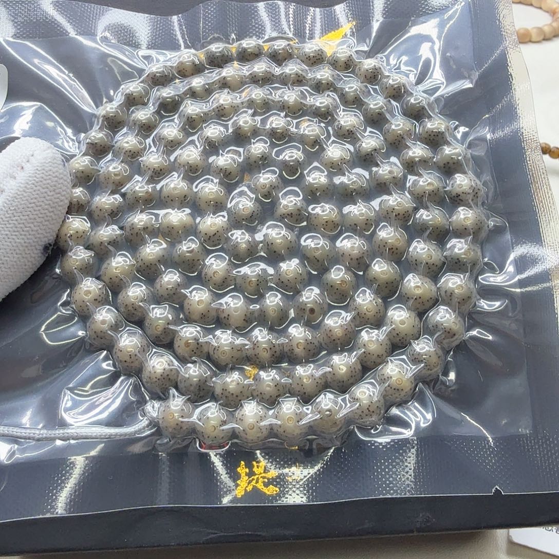 吊坠星月菩提17梵天糯冰月留白针尖星8圆108一物一图