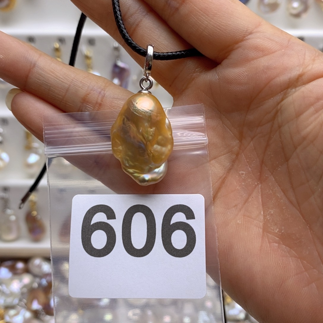 淡水珍珠颈饰银S925镶嵌彩**朵606