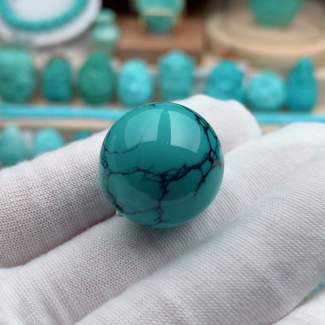 绿松石珠宝奇石未镶嵌21m m