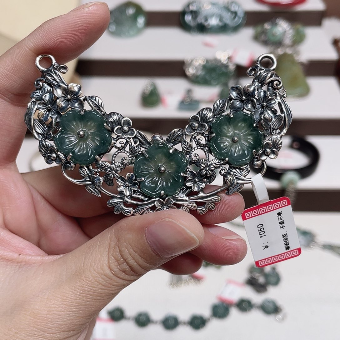 足银925银镶嵌吊坠