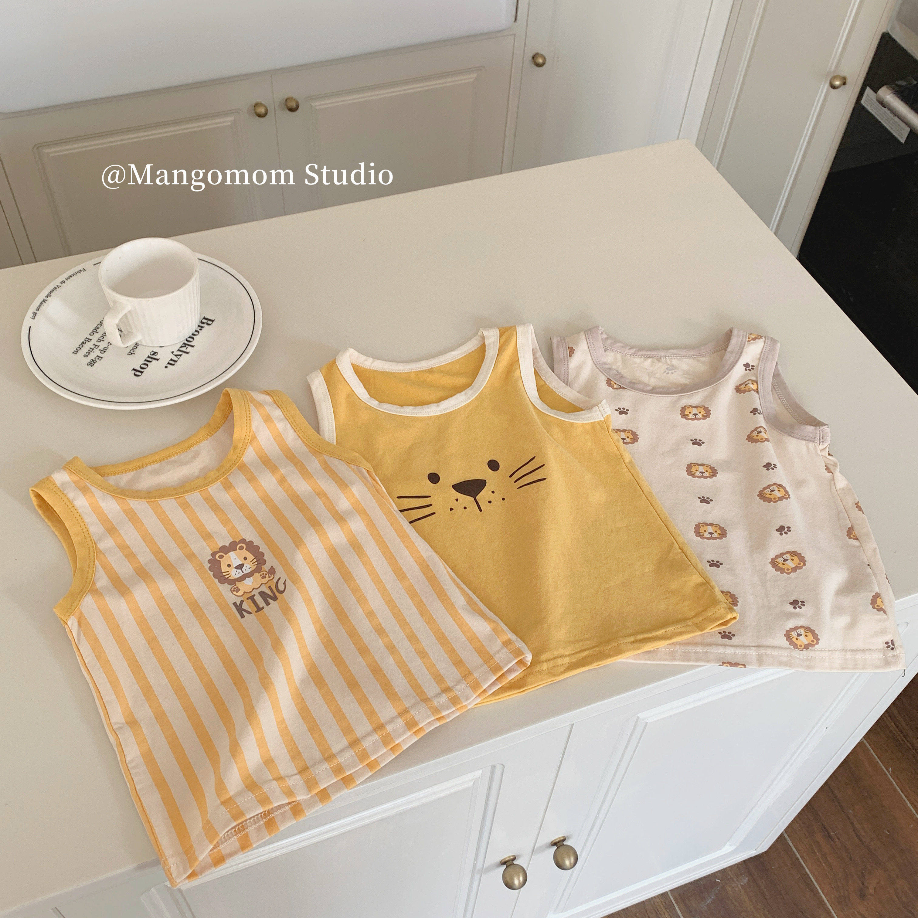 【拍一发三件背心】儿童夏季纯棉小背心2025男女童跨栏无袖韩版坎肩