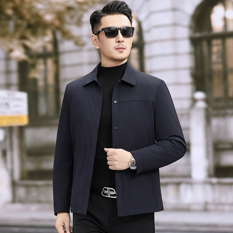 翻领羽绒服男可脱卸羽绒内胆短款外套轻薄款