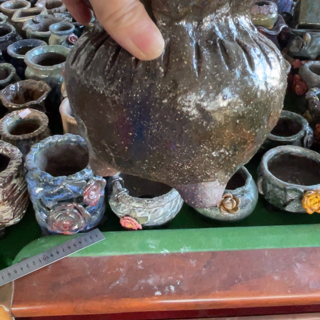 红陶佳**麻粗砂陶瓷花盆