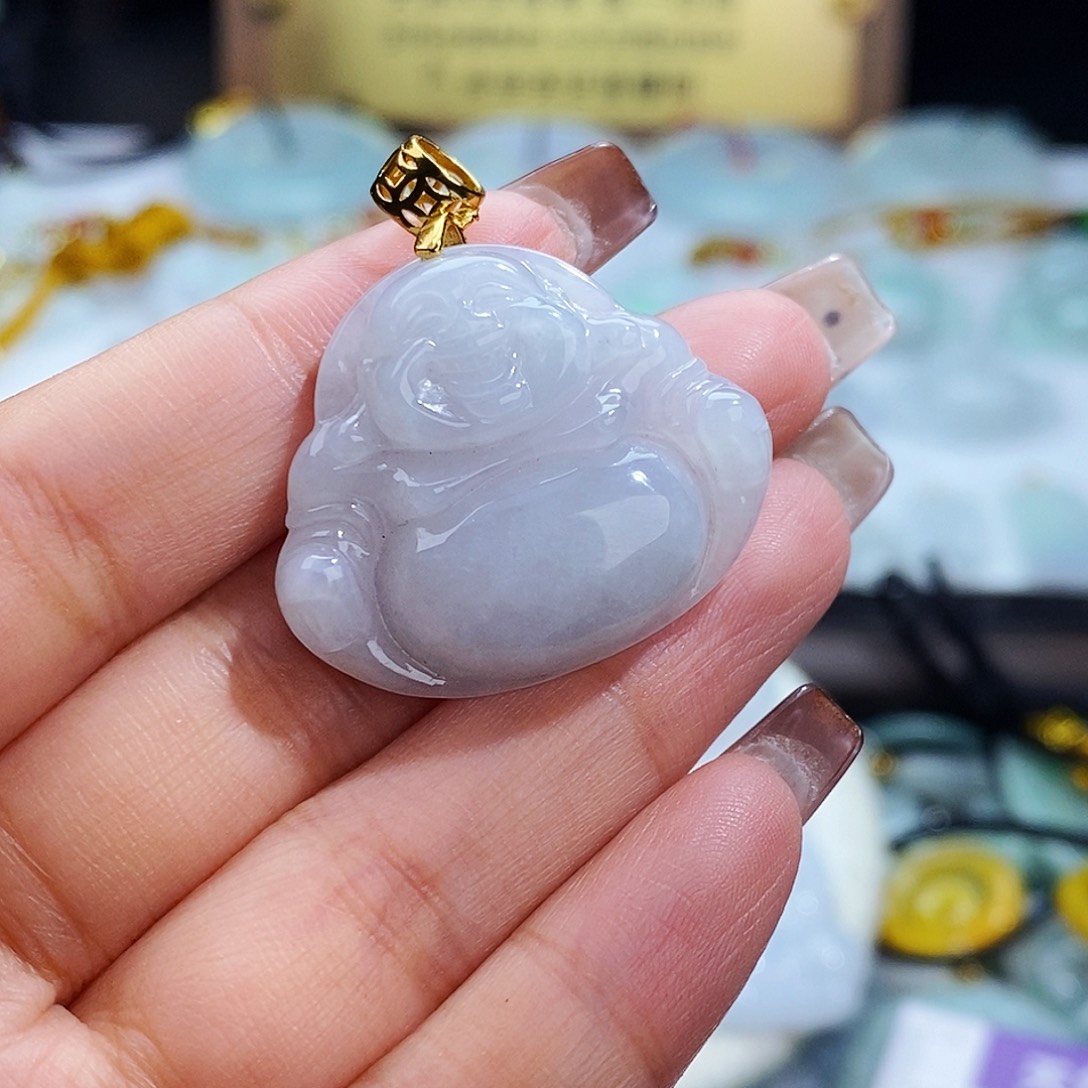 翡翠未镶嵌毛衣链7564