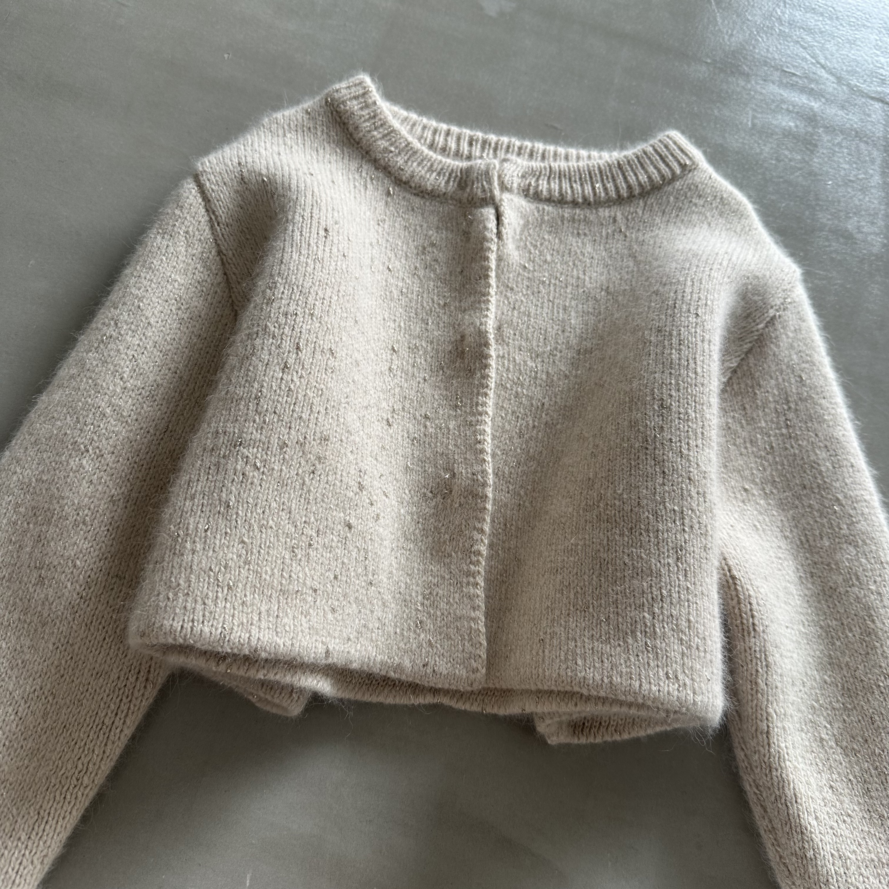 细闪针织短开衫（不支持退货）