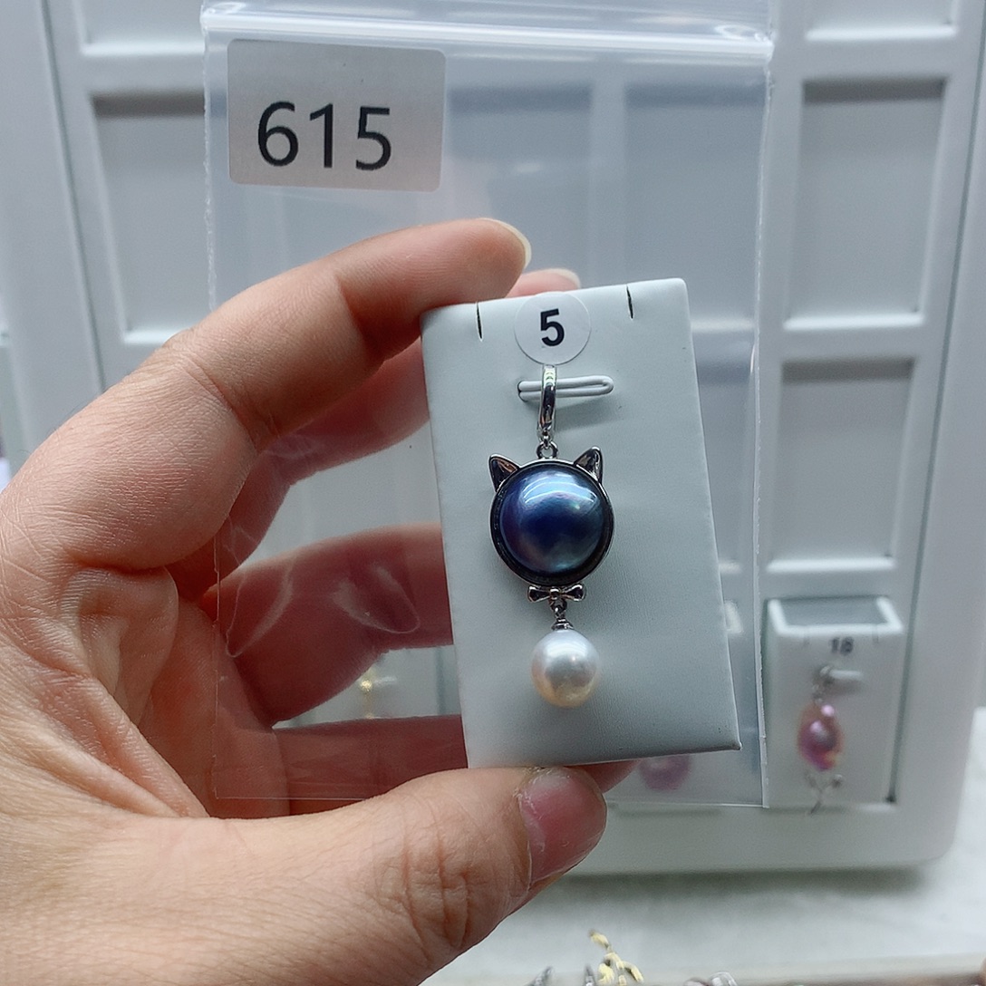 合金吊坠(不含链)淡水珍珠