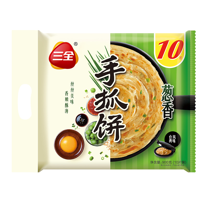 三全 葱香手抓饼 900g/袋