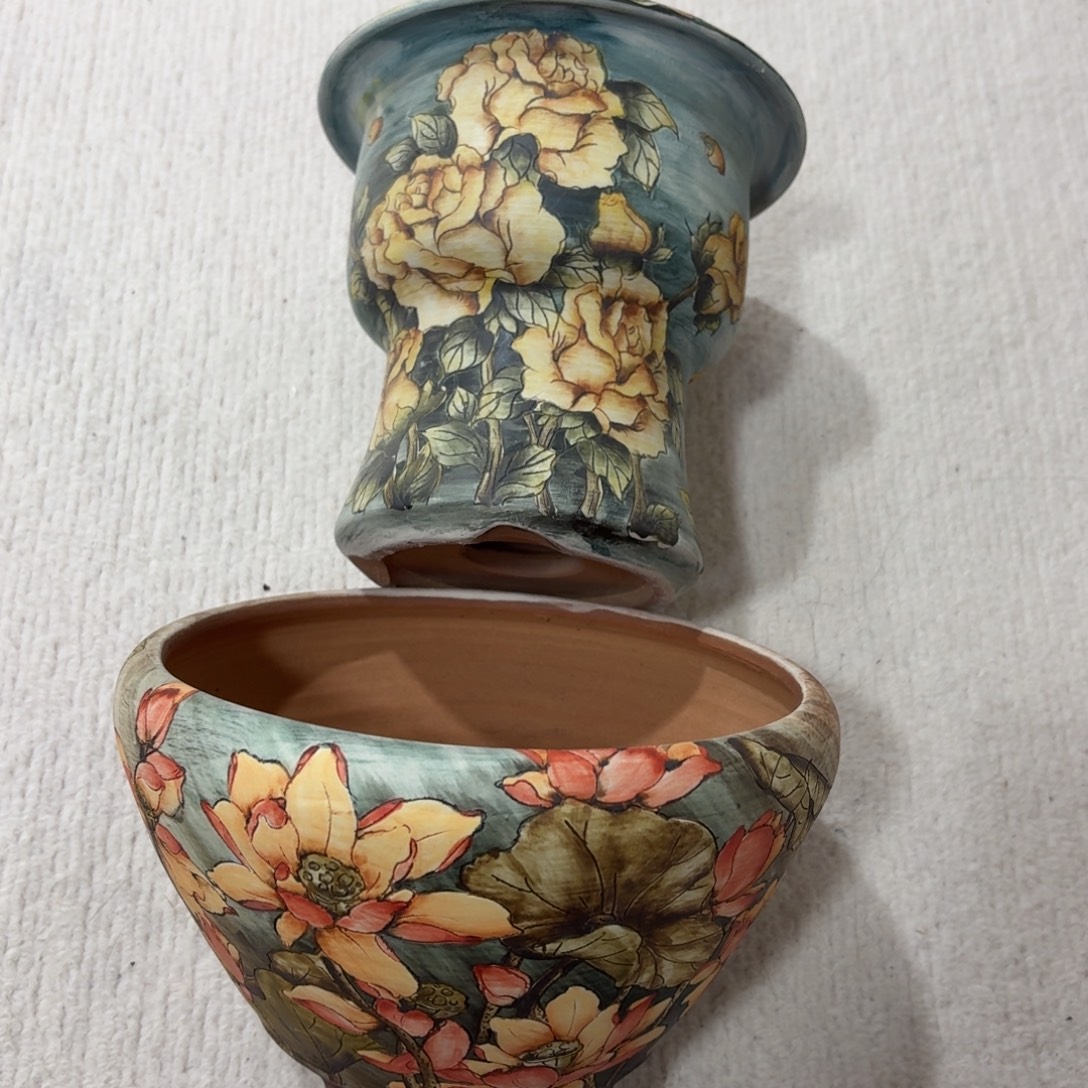 初***见紫砂花盆陶瓷多肉花盆瑕疵