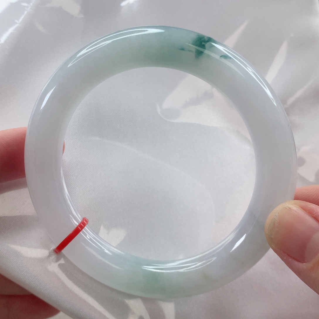 翡翠未镶嵌手镯圈口56.6