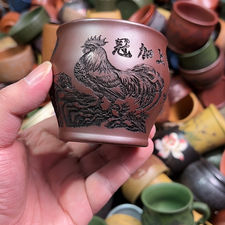 紫砂茶杯全手工紫砂主人杯