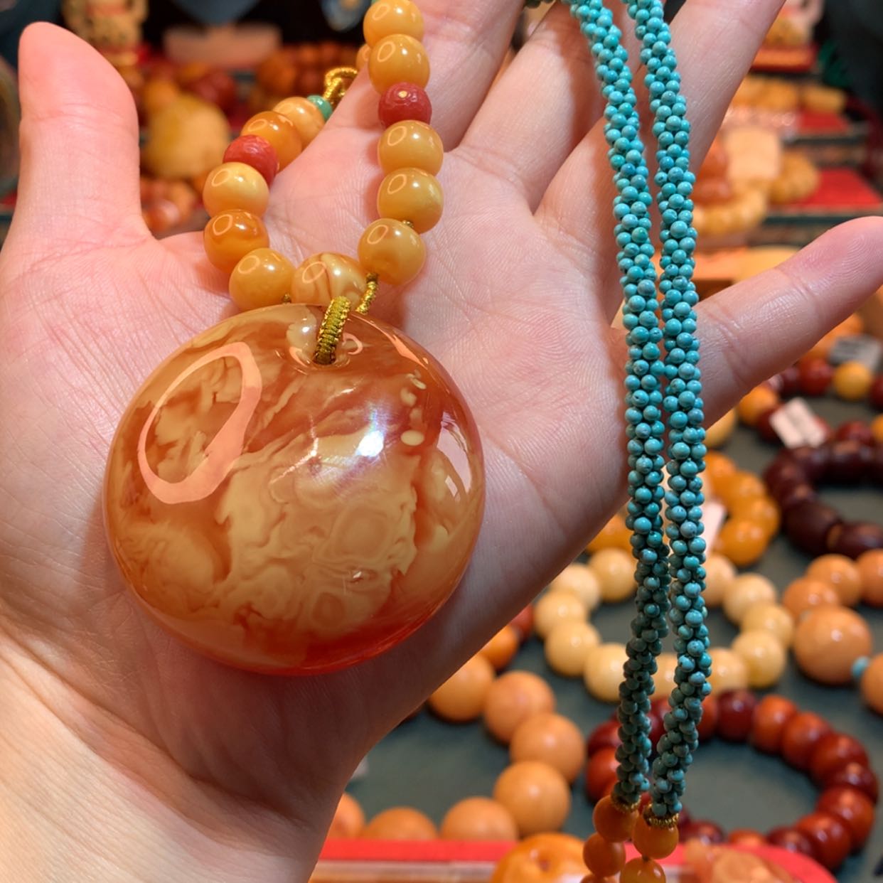 【闪购商品】未镶嵌蜜蜡吊坠(赠链)