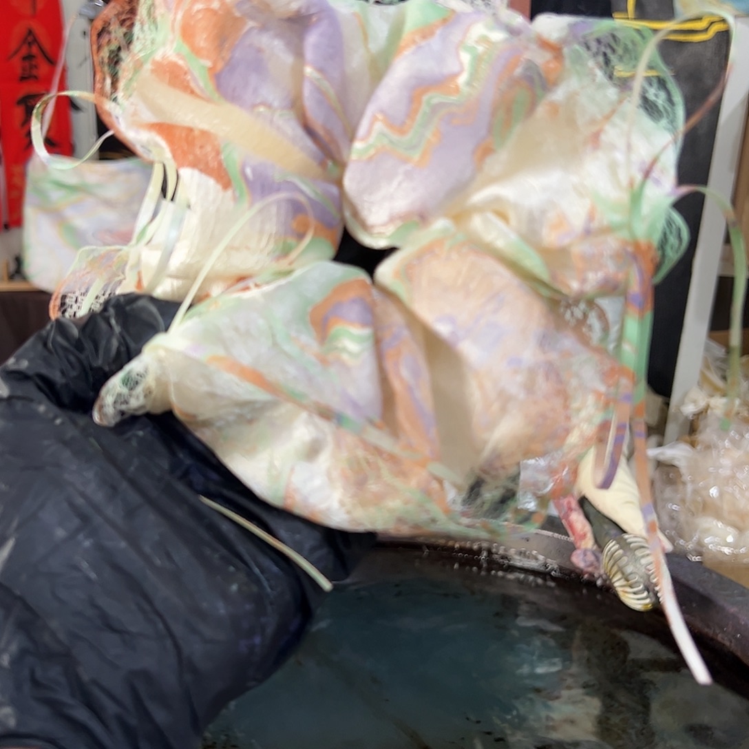 089蕾丝发圈手作莫奈花园