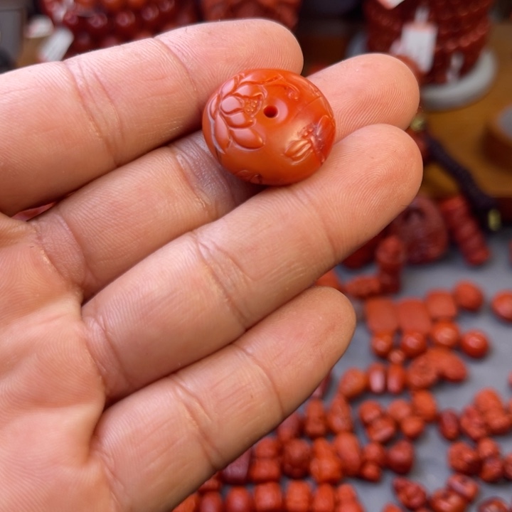 南红玛瑙未镶嵌川料精工平安扣卡22➕