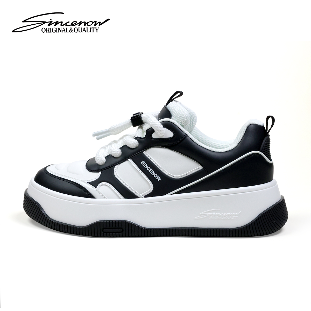 SINCENOW情侣云阶厚底板鞋增高潮流百搭时尚百搭潮牌运动鞋