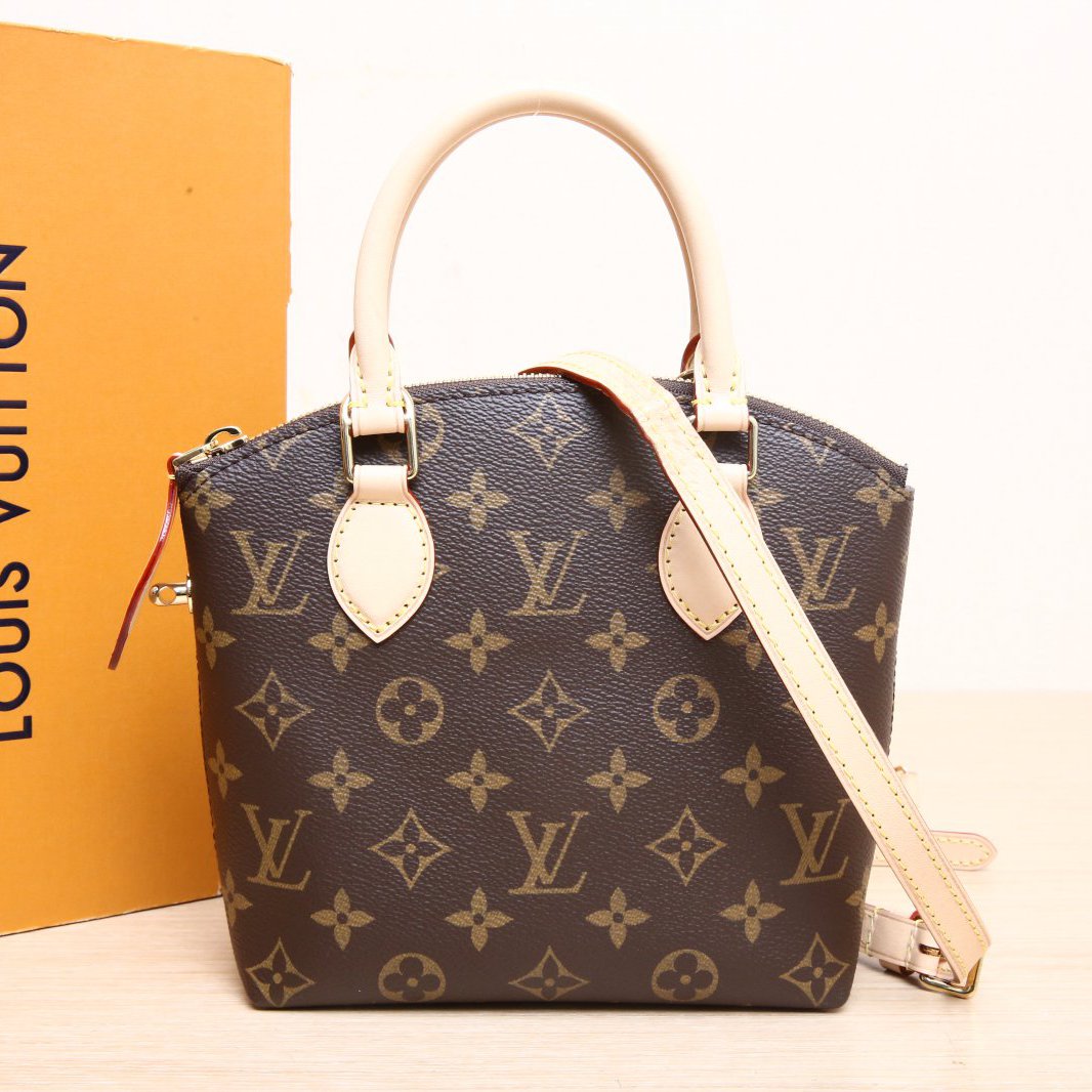 99新 LouisVuitton/路易威登 【黑黑】Lockit BB 拉链开合 手袋