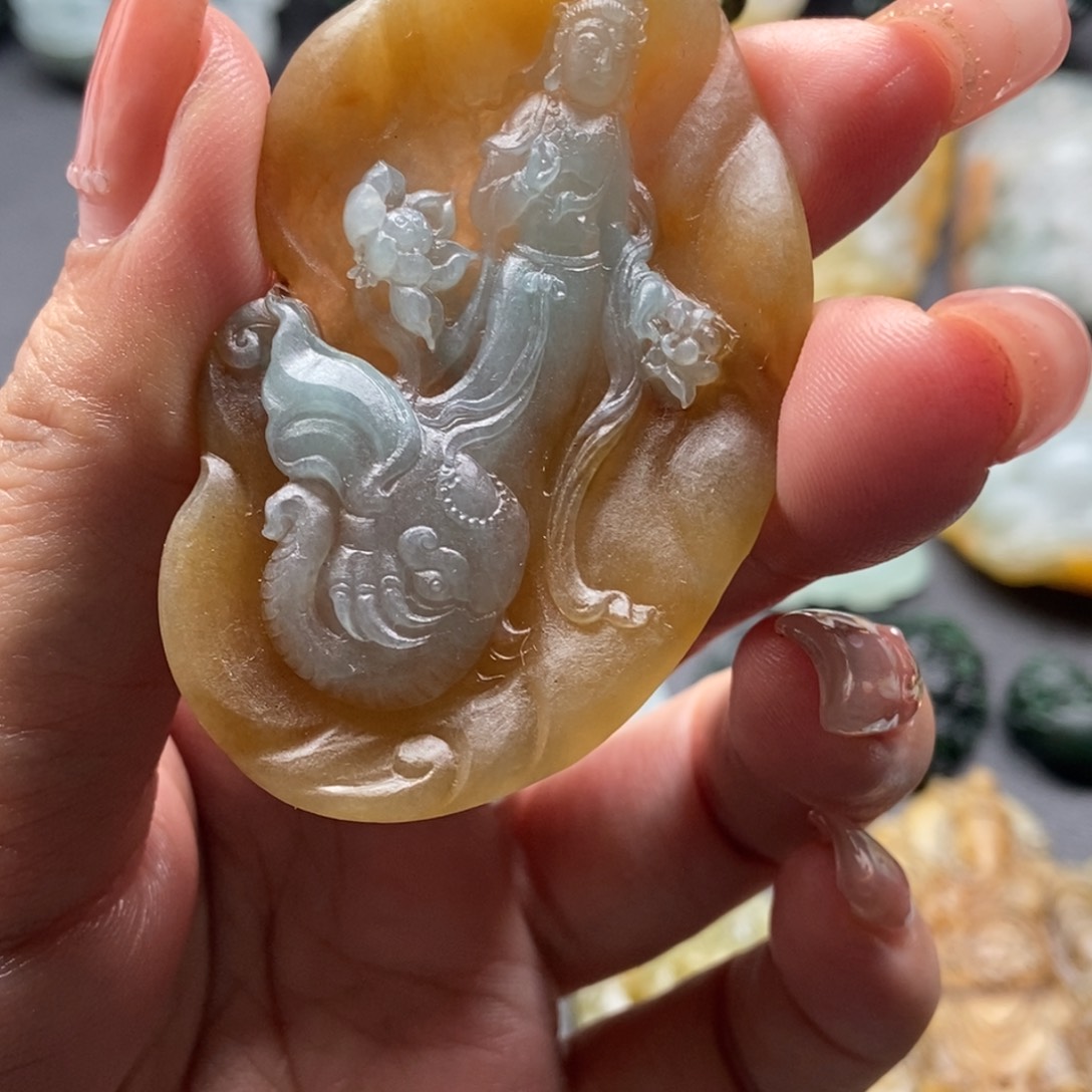 定制翡翠未镶嵌清*普贤